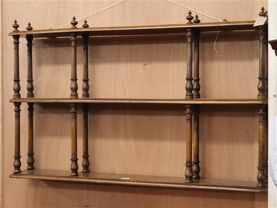 A Victorian mahogany wall bracket W.102cm